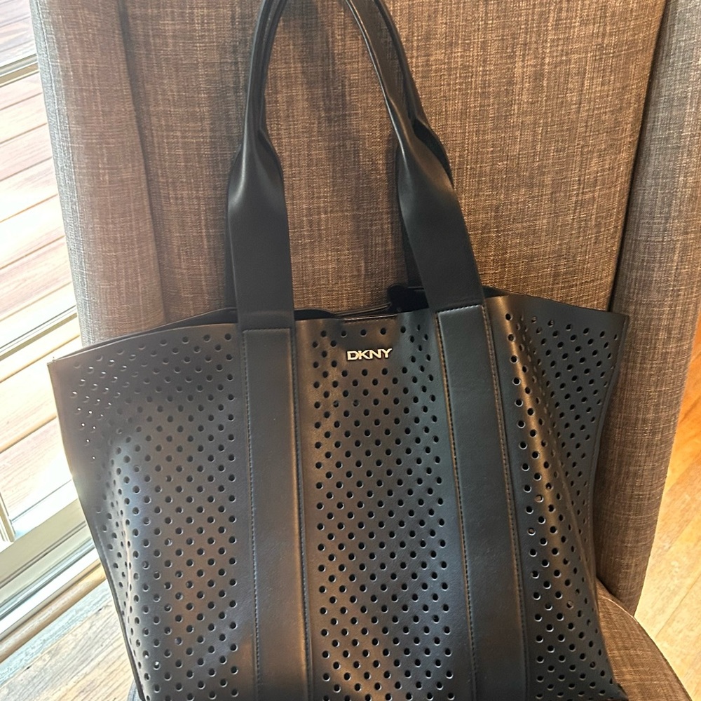 DKNY black tote bag.